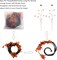 4-Pack Artificial Fall Ficus Branches – 38" Faux Orange Leaf Shrubs for Home Décor, Centerpiece Vase Fillers, Thanksgiving, Autumn Banquet & Seasonal Decorations